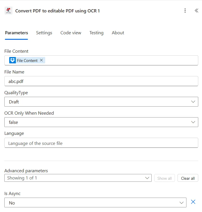 OCR Power Automate kullanarak PDF'yi düzenlenebilir PDF'ye dönüştürün.